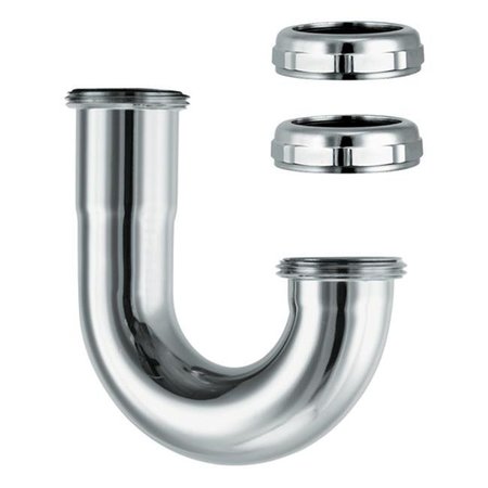 WAXMAN CONSUMER PRODUCTS Waxman Consumer Products Group Bathroom Sink Trap Chrome J-Bend 7631000N 7631000N